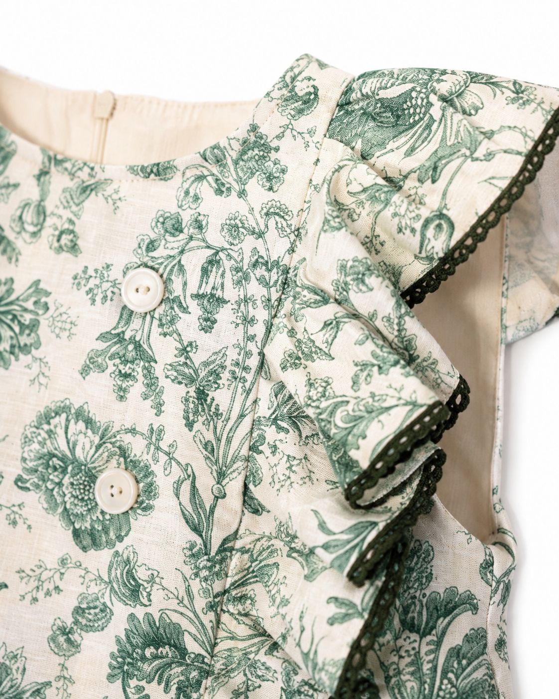 Vestido Flores Verde
